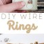 cute diy wire rings out of copper