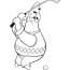 cartoon play golf coloring page for