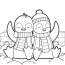 lovely brother penguins coloring page