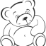 very easy teddy bear coloring page