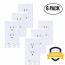 6pack wall outlet plate led night light