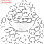 pop corn coloring page for kids
