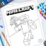 free minecraft coloring pages for kids