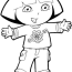dora picture coloring page for kids