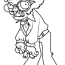 dancing zombie coloring page for kids