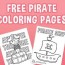pirate coloring pages party with