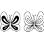 cute simple butterfly for coloring page
