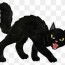 black cat halloween kitten clip art