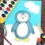 penguin coloring page and craft kids