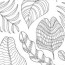 nature leaf mindfulness coloring page
