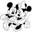 happy mickey and minnie coloring page