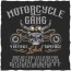 motorcycle gang label typeface poster