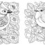 bird and flower coloring pages images