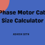 3 phase motor cable size calculator