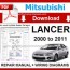 mitsubishi lancer workshop manual download
