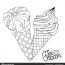 vector ice cream for coloring book for