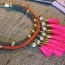 designer diy neon tassle necklace with