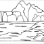 rocks and mountain coloring pages