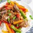 simple steak or chicken and peppers