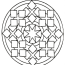 geometric mandala with little squares