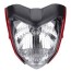 abs plastic red motorcycle headlight