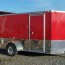 6 x 14 red enclosed motorcycle trailer