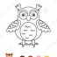 coloring page happy owl coloring book