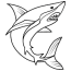 shark coloring page download print