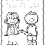 first grade free coloring page