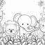 lovely jungle coloring page free