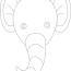 elephant mask printable coloring page
