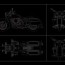 motorcycle in autocad cad download