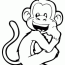 monkey coloring pages to download and