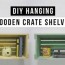 diy hanging shelves made of recycled