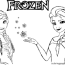 disney frozen anna with elsa coloring