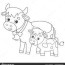 coloring page outline of cartoon cow
