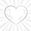 one heart coloring page free