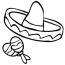 sombreros colouring pages clipart