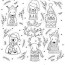 print christmas animals coloring page