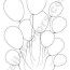 balloons coloring page for kids trail