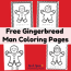 gingerbread man coloring pages rock