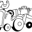 tractor on a farm coloring page