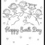 happy earth day kids coloring page