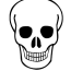 three skull colouring pages coloring