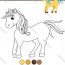 cute pony horse educational vector image