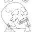 scary skull coloring page for kids