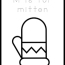 letter m is for mitten coloring page