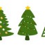christmas tree set vector illustration