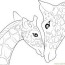 baby giraffe coloring page for kids