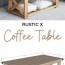 rustic x coffee table ana white